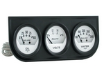 GAUGE CONSOLE, OILP/WTMP/VOLT, 2-1/16", 100 PSI/280 F/16V, WHT DIAL, BLK B